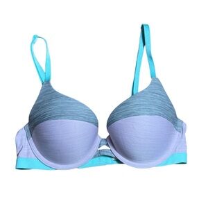 Victoria’s Secret Perfect Shape Bra Pink, Gray, Teal 32C‎ Soft 2-way racer back
